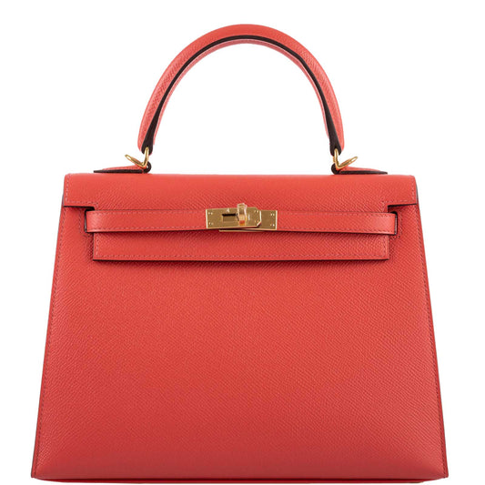 Hermes Kelly 25 Sellier Rose Jaipur Epsom Gold Hardware - 2017, A - image 1