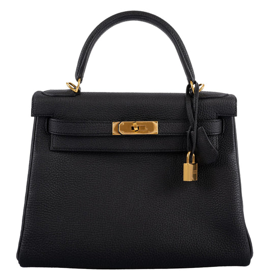 Hermès Kelly 28 Retourne Black Togo with Gold Hardware - 2016, X - photo 1