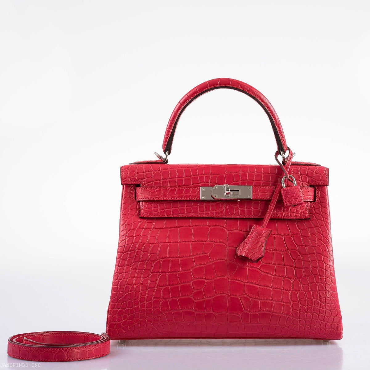 Hermes Kelly 28 Retourne Rose Extreme Matte Alligator with Palladium Hardware - 2020, Y - image 11