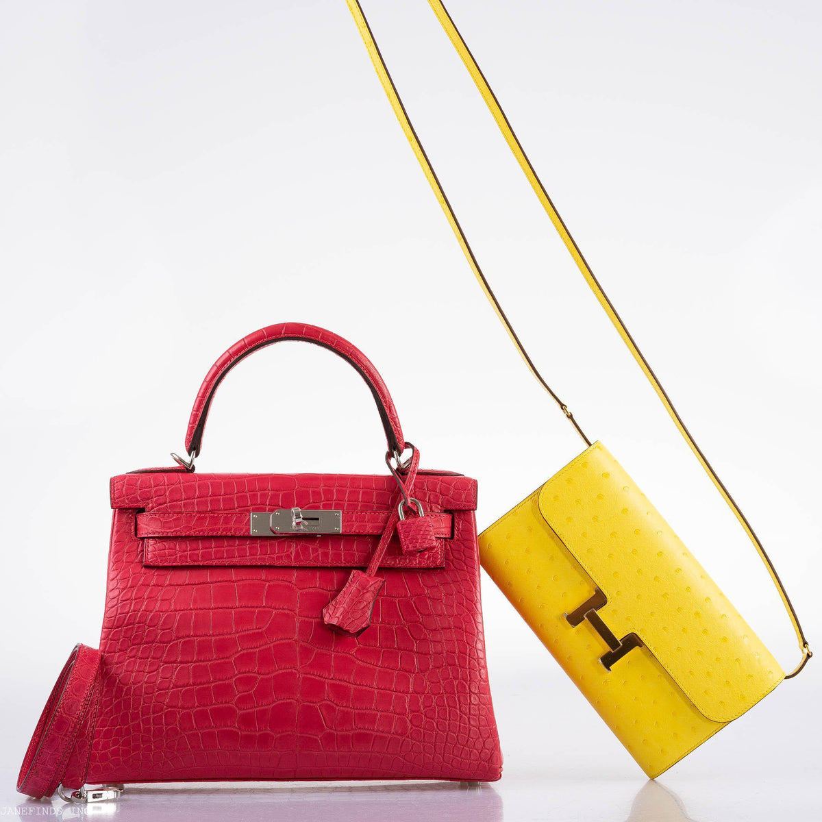 Hermes Kelly 28 Retourne Rose Extreme Matte Alligator with Palladium Hardware - 2020, Y - image 12