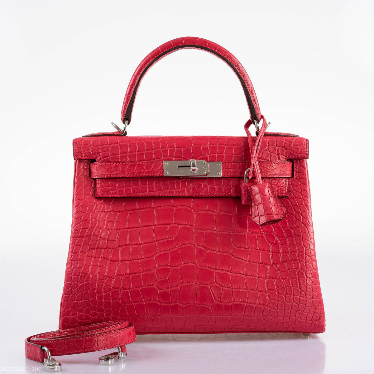 Hermes Kelly 28 Retourne Rose Extreme Matte Alligator with Palladium Hardware - 2020, Y - image 3