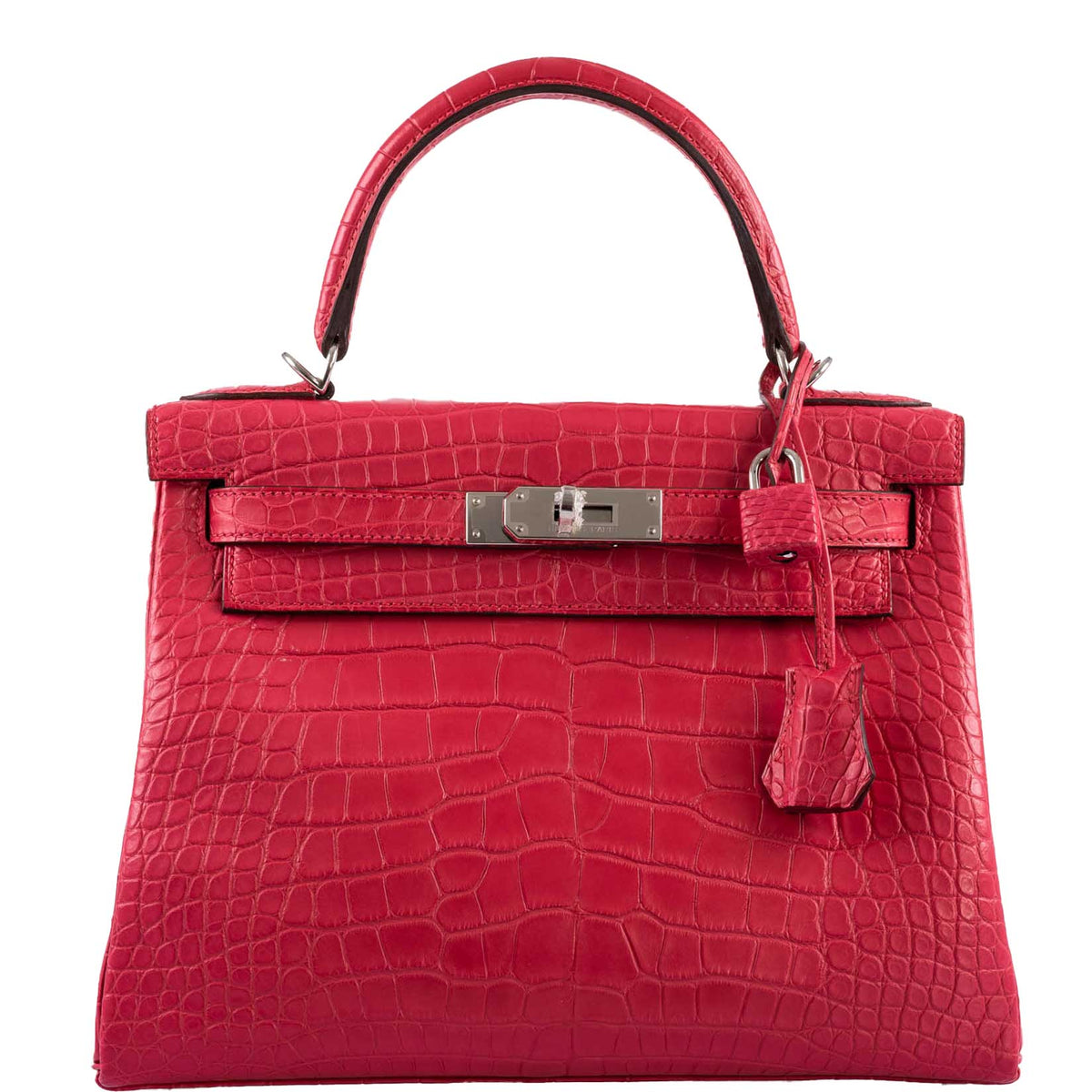 Hermes Kelly 28 Retourne Rose Extreme Matte Alligator with Palladium Hardware - 2020, Y - image 1