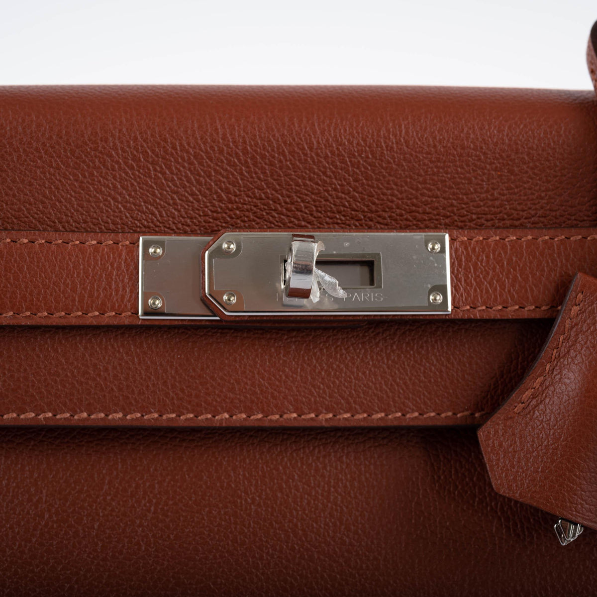 Hermès Kelly 28 Retourne Sienne Verso Deep Blue Evercolor leather with Palladium Hardware - photo 4