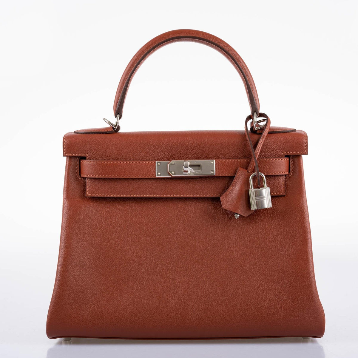 Hermès Kelly 28 Retourne Sienne Verso Deep Blue Evercolor leather with Palladium Hardware - photo 5