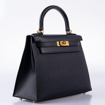 Hermès Kelly 28 Sellier Black Epsom with Gold Hardware - 2021, Z - photo 4