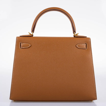 Hermès Kelly 28 Sellier Gold Epsom with Gold Hardware - 2020, Y - photo 3
