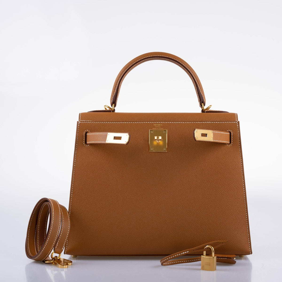 Hermès Kelly 28 Sellier Gold Epsom with Gold Hardware - 2020, Y - photo 7