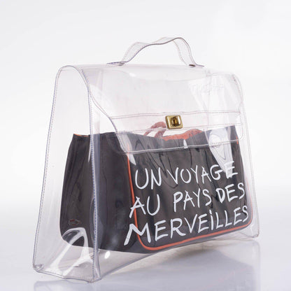 Hermès Kelly 40 Transparent Vinyl Beach Bag Souvenir De L’Exposition - photo 4