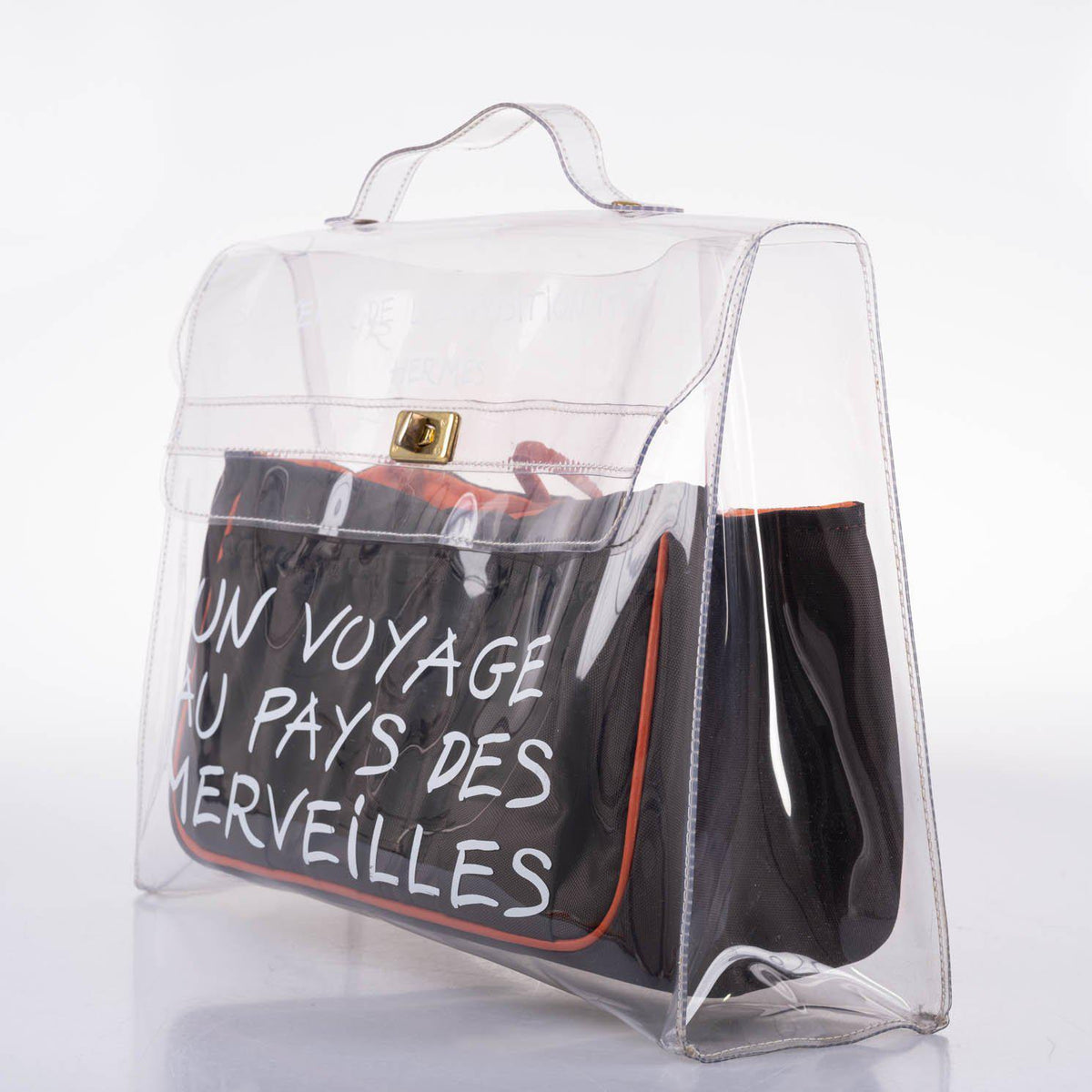 Hermès Kelly 40 Transparent Vinyl Beach Bag Souvenir De L’Exposition - photo 5