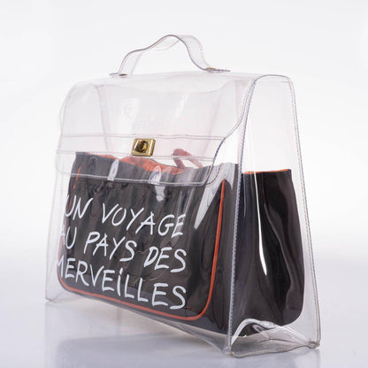 Hermès Kelly 40 Transparent Vinyl Beach Bag Souvenir De L’Exposition - photo 5
