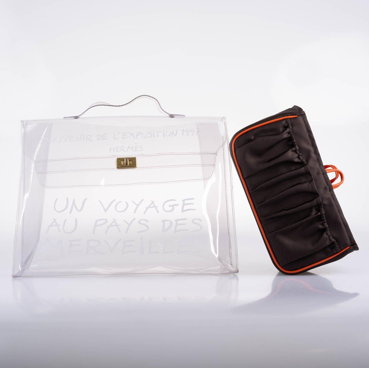 Hermès Kelly 40 Transparent Vinyl Beach Bag Souvenir De L’Exposition - photo 8