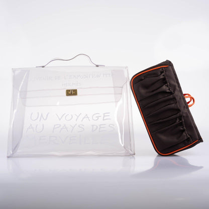 Hermès Kelly 40 Transparent Vinyl Beach Bag Souvenir De L’Exposition - photo 8