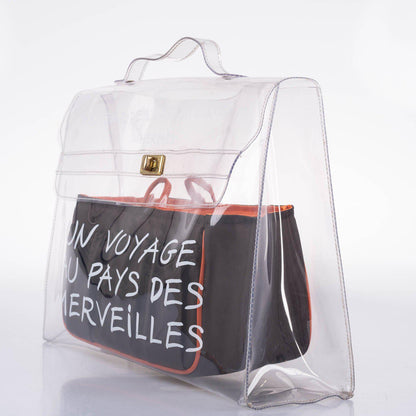 Hermès Kelly 40 Transparent Vinyl Beach Bag Souvenir De L’Exposition - photo 9