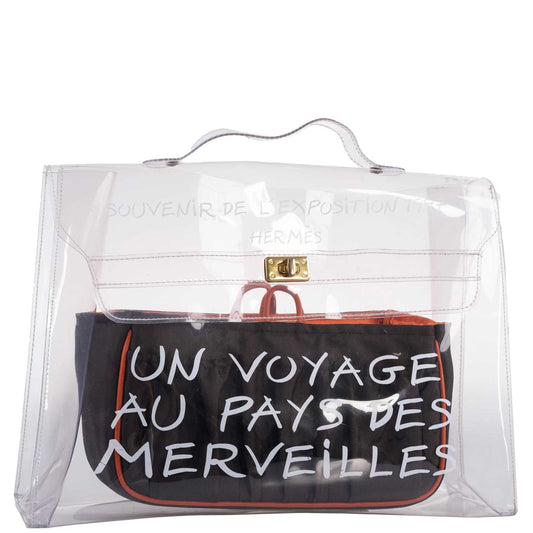 Hermès Kelly 40 Transparent Vinyl Beach Bag Souvenir De L’Exposition - photo 1