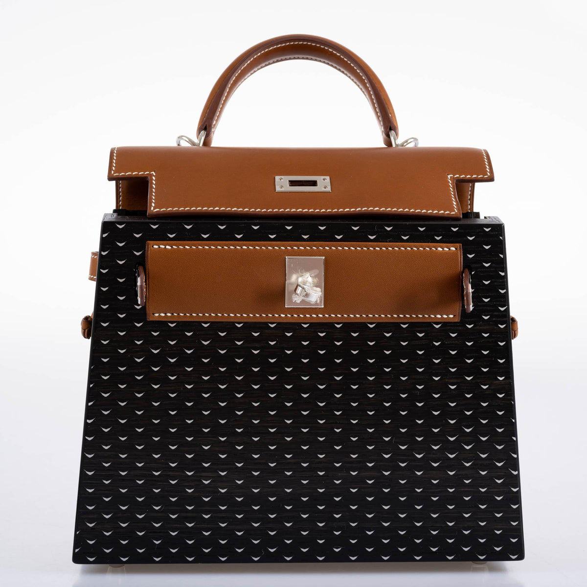 Hermes Kelly Wood 22 Bog Oak, Aluminum & Barenia with Palladium Hardware - 2021, Z - image 5