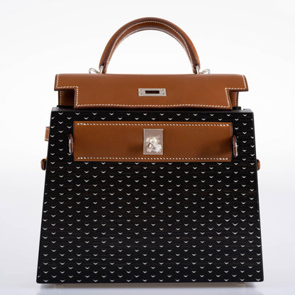 Hermes Kelly Wood 22 Bog Oak, Aluminum & Barenia with Palladium Hardware - 2021, Z - image 5