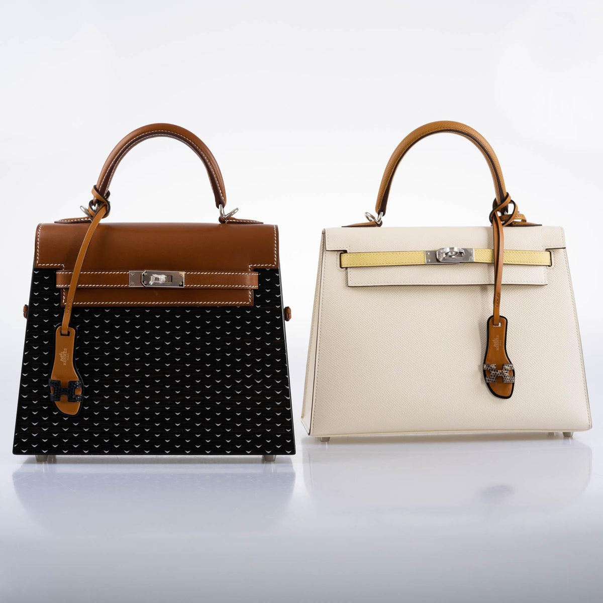 Hermes Kelly Wood 22 Bog Oak, Aluminum & Barenia with Palladium Hardware - 2021, Z - image 9