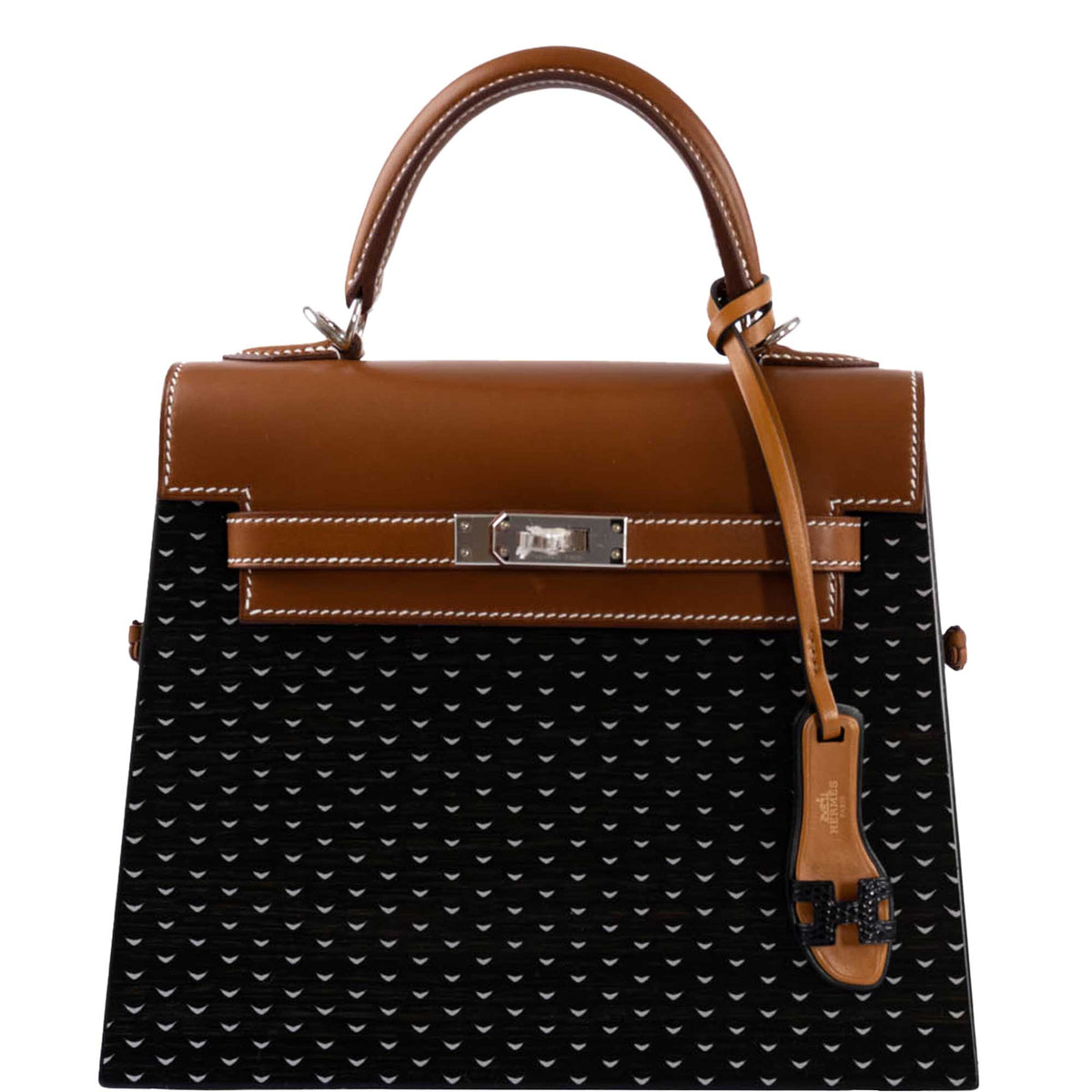 Hermes Kelly Wood 22 Bog Oak, Aluminum & Barenia with Palladium Hardware - 2021, Z - image 1