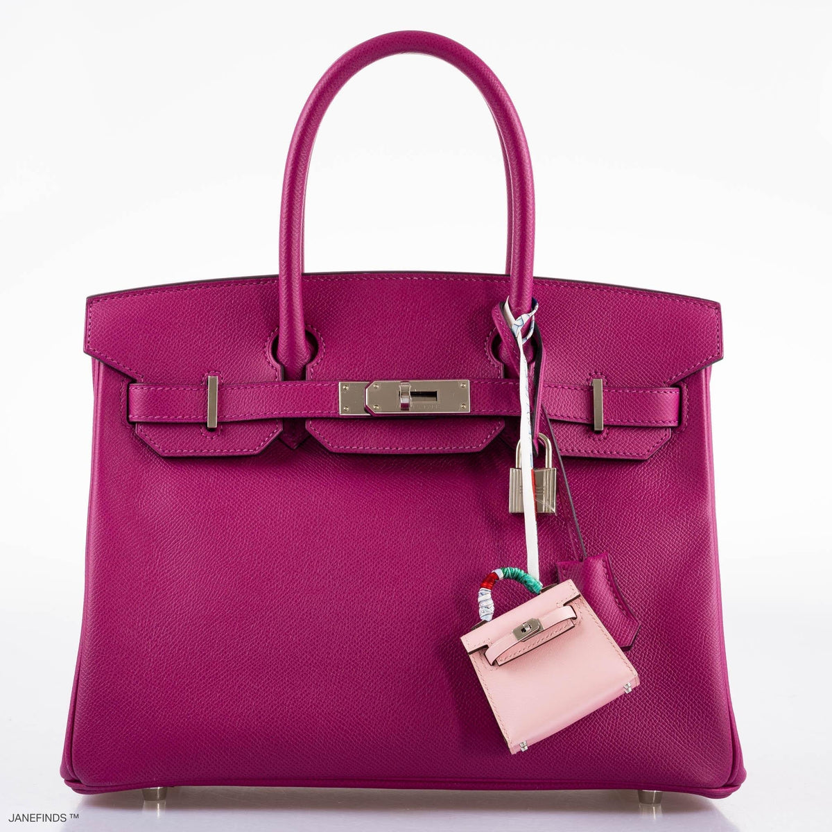 Hermes Micro Kelly Twilly Charm Rose Sakura Tadelakt Palladium Hardware - 2020, Y - image 2
