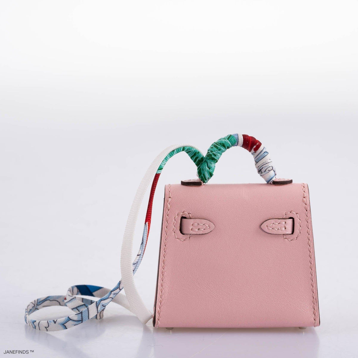 Hermes Micro Kelly Twilly Charm Rose Sakura Tadelakt Palladium Hardware - 2020, Y - image 3