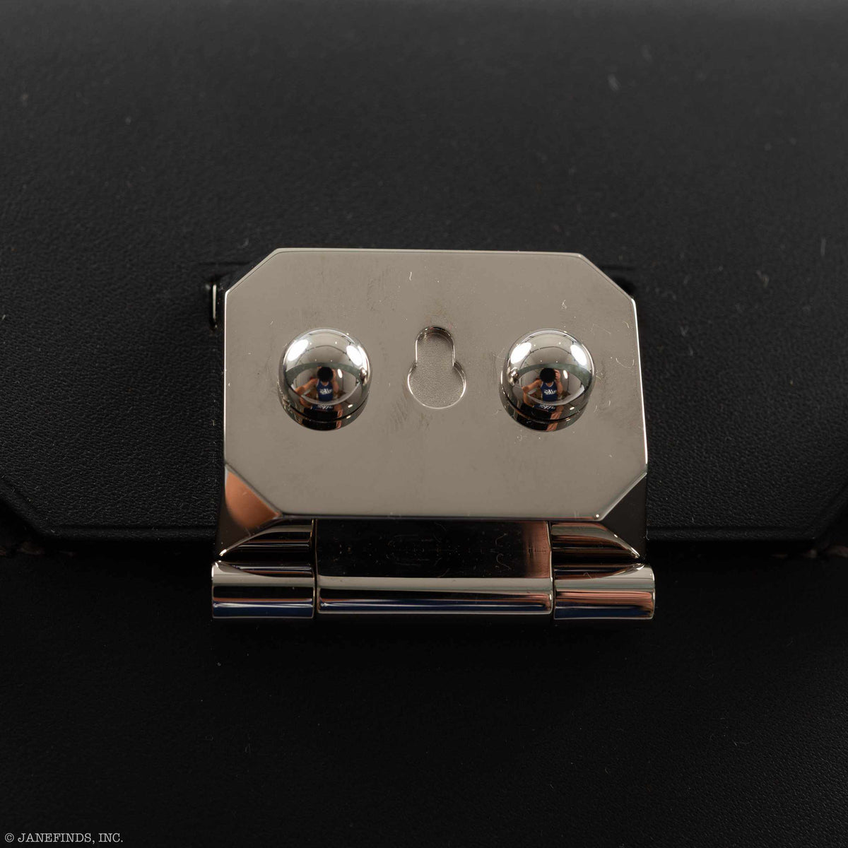 Hermès Minaudière petit h Box Bag, Gray, Saphir, Ambre Porosus Crocodile Silver Hardware - photo 9