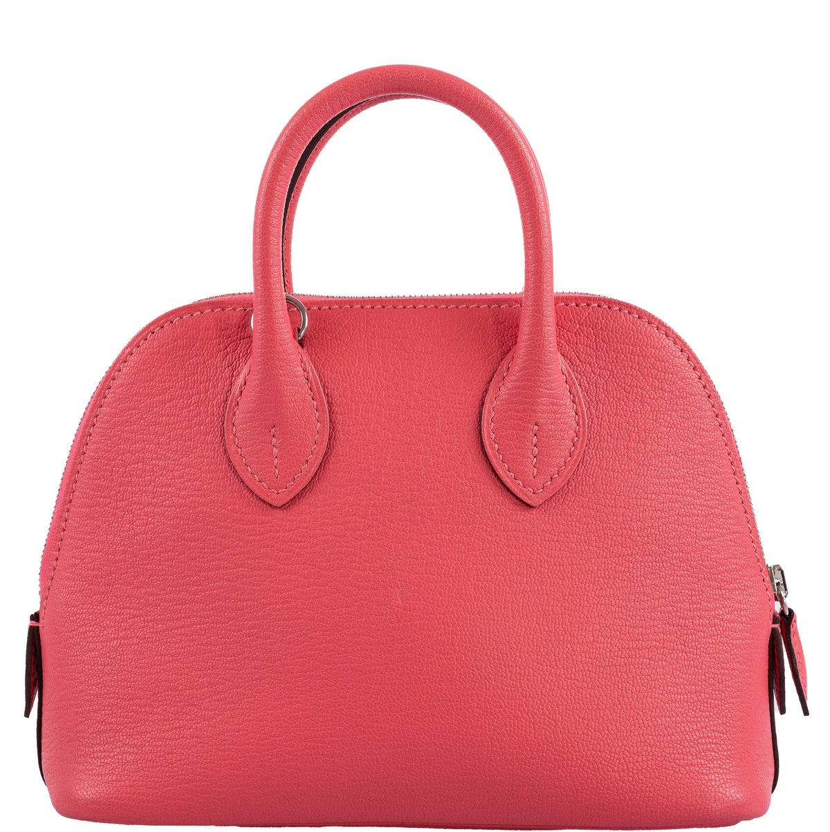 Hermes Mini Bolide 1923 Rose Lipstick Mysore Chevre leather Palladium Hardware - image 1