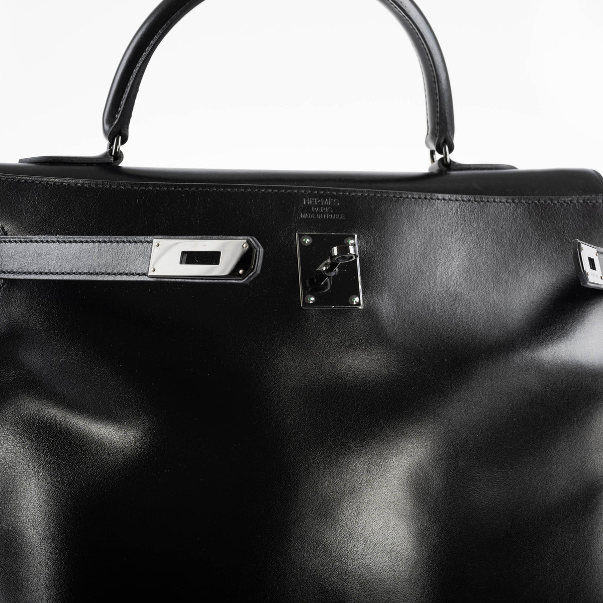 Hermès So Black Kelly 35 Retourne Black Box Leather PVD Hardware - 2011, O Square - photo 3