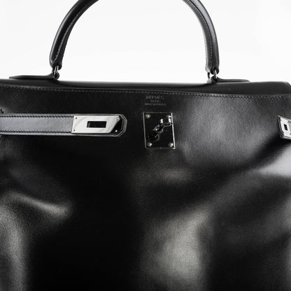 Hermès So Black Kelly 35 Retourne Black Box Leather PVD Hardware - 2011, O Square - photo 3