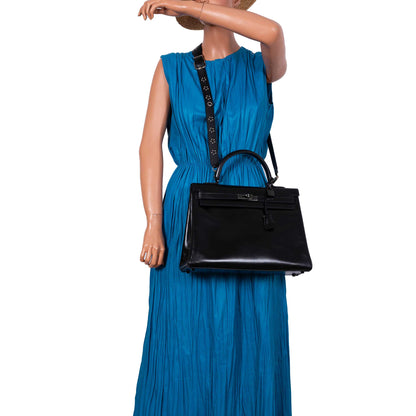 Hermès So Black Kelly 35 Retourne Black Box Leather PVD Hardware - 2011, O Square - photo 4
