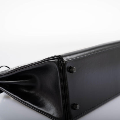 Hermès So Black Kelly 35 Retourne Black Box Leather PVD Hardware - 2011, O Square - photo 6
