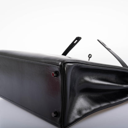 Hermès So Black Kelly 35 Retourne Black Box Leather PVD Hardware - 2011, O Square - photo 7