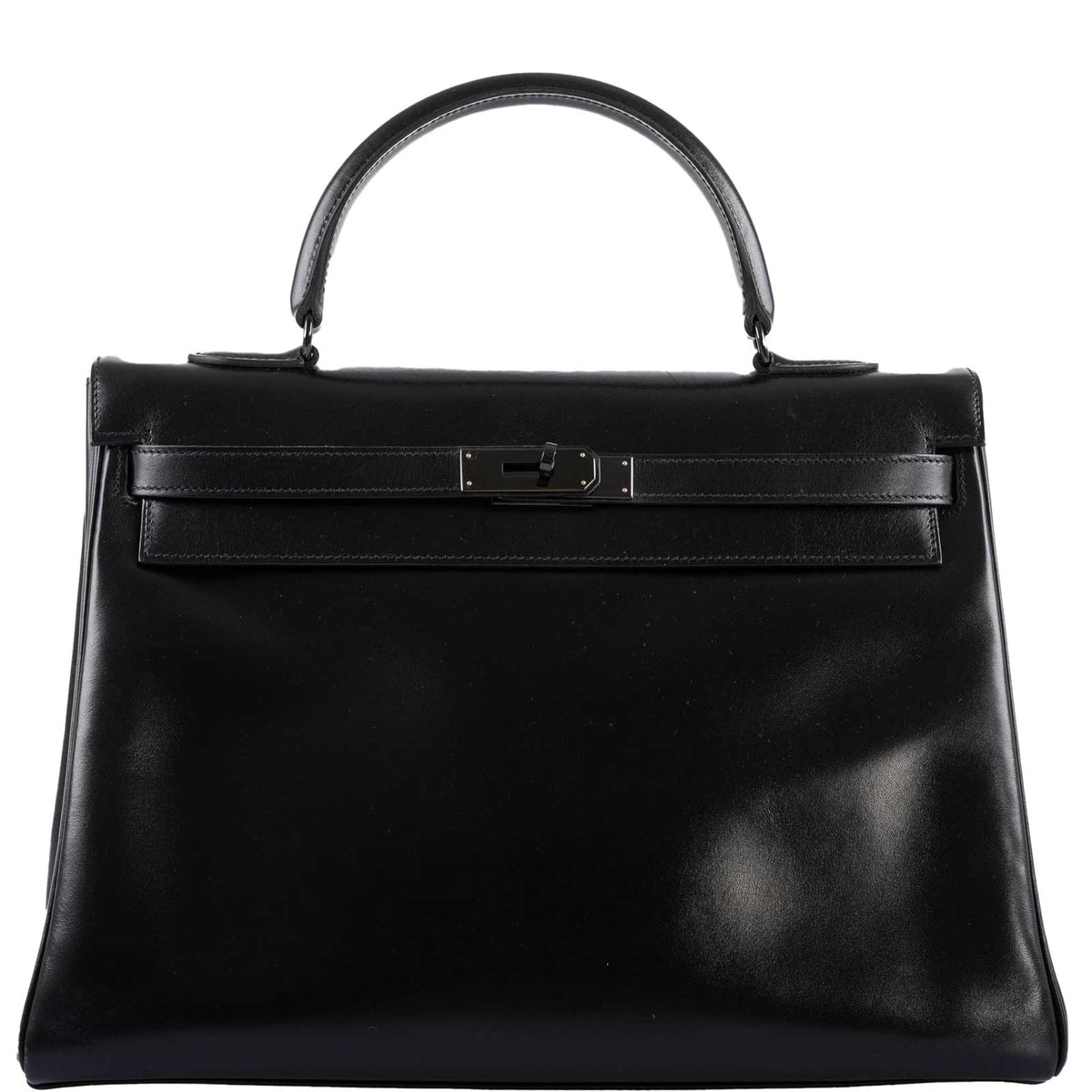 Hermès So Black Kelly 35 Retourne Black Box Leather PVD Hardware - 2011, O Square - photo 1