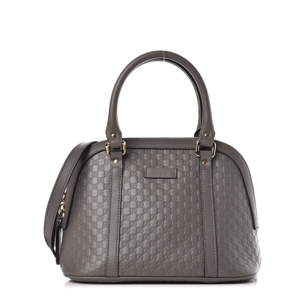 Gg Debossed Handbag In Grey - image 1