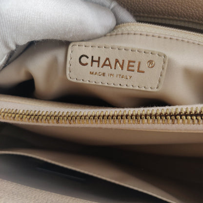 10/7 Deal Of The Day - Chanel Quilted Caviar Grand Shopping Tote GST Beige - photo 6