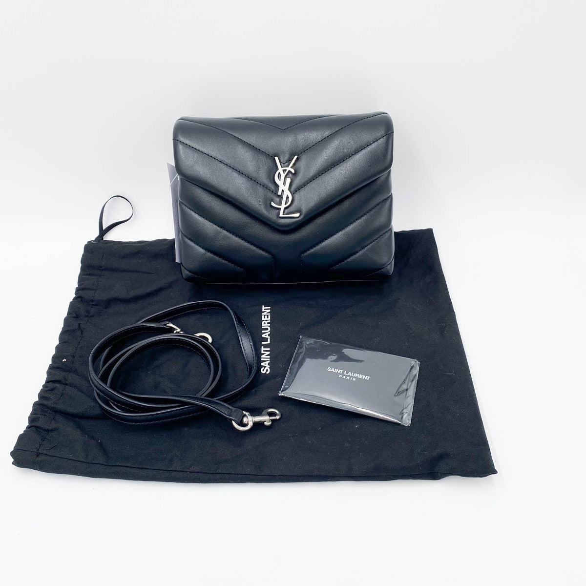 Saint Laurent Monogram Loulou Toy Silver Hardware Black Leather Shoulder Bag - image 2
