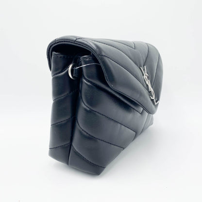 Saint Laurent Monogram Loulou Toy Silver Hardware Black Leather Shoulder Bag - image 4