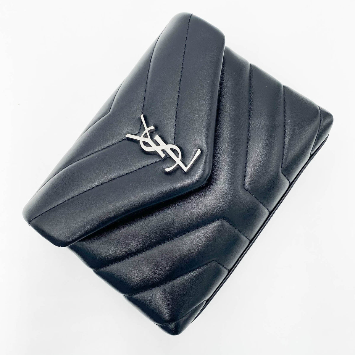 Saint Laurent Monogram Loulou Toy Silver Hardware Black Leather Shoulder Bag - image 7