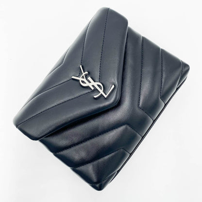 Saint Laurent Monogram Loulou Toy Silver Hardware Black Leather Shoulder Bag - image 7