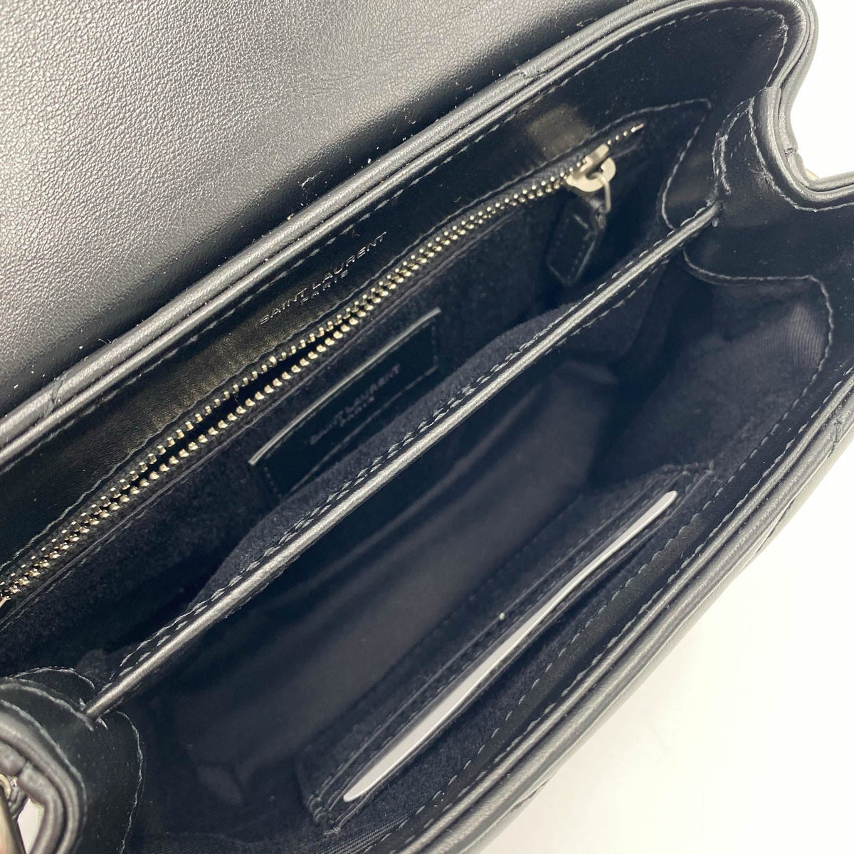Saint Laurent Monogram Loulou Toy Silver Hardware Black Leather Shoulder Bag - image 12