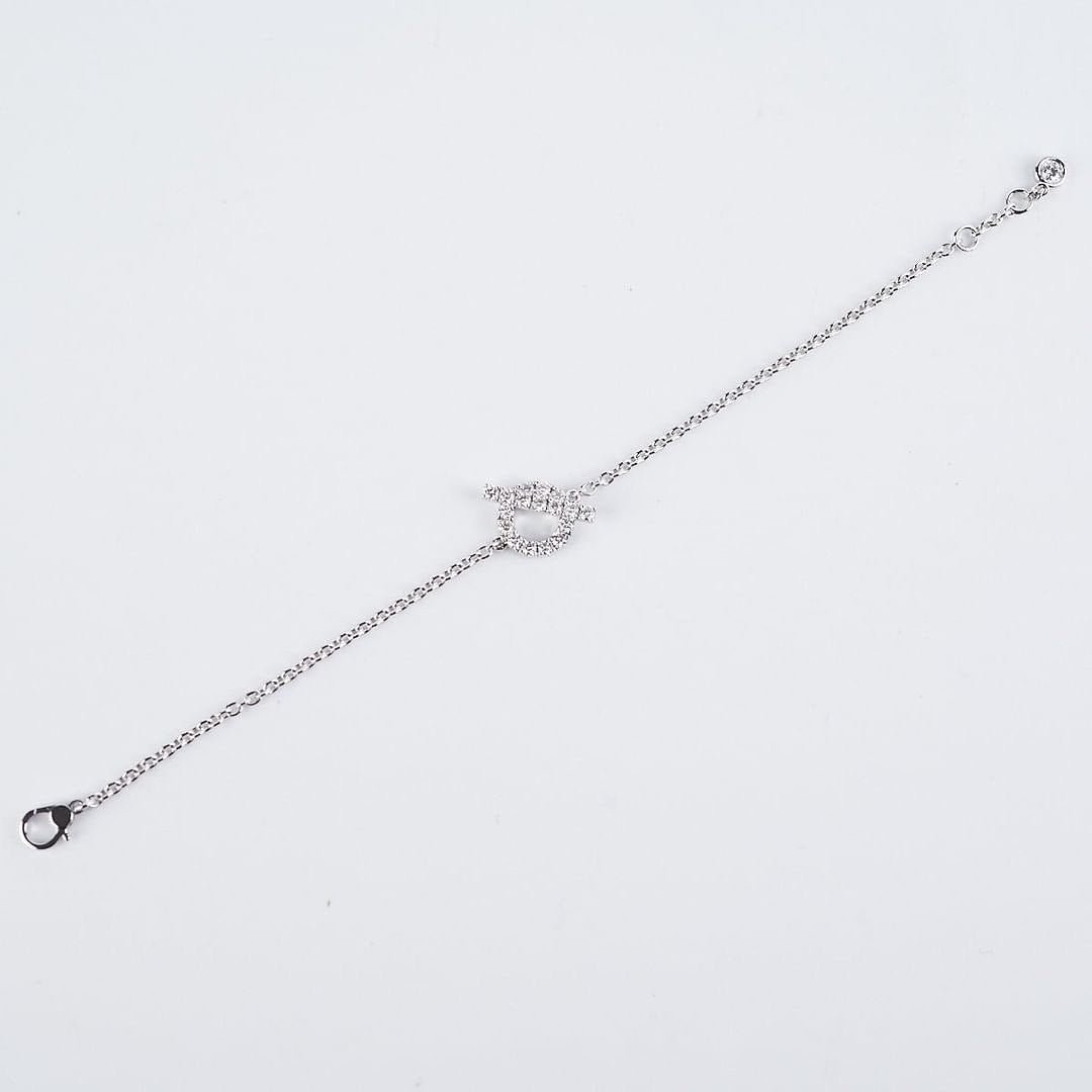 Hermes finess white gold bracelet SH - photo 3