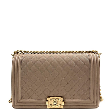 Chanel Large Quilted Caviar Boy Bag - Nude - photo 1
