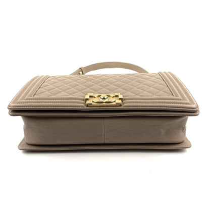 Chanel Large Quilted Caviar Boy Bag - Nude - photo 3