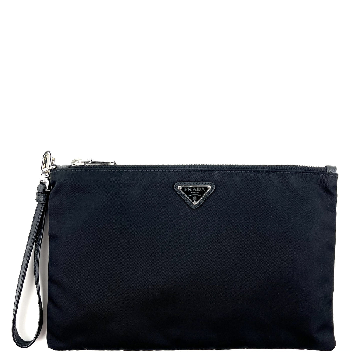 Prada Saffiano-Trimmed Tessuto Wristlet - photo 1