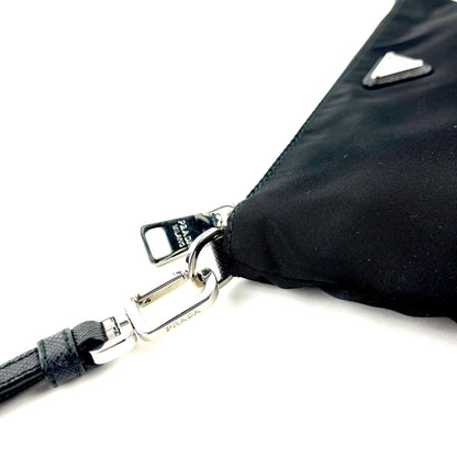 Prada Saffiano-Trimmed Tessuto Wristlet - photo 4