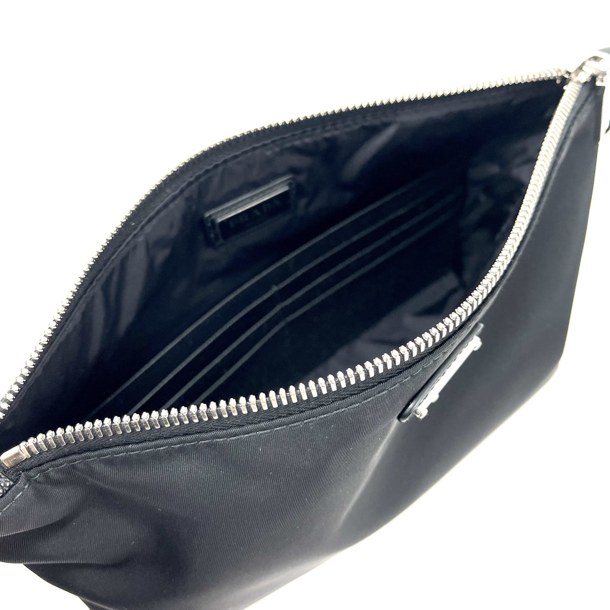 Prada Saffiano-Trimmed Tessuto Wristlet - photo 5