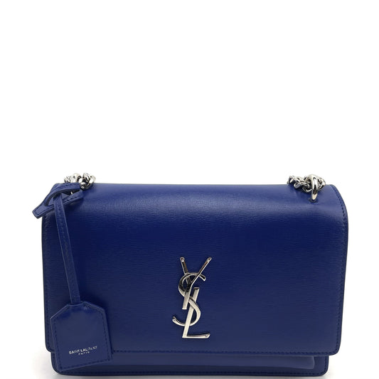 Saint Laurent Medium Sunset Shoulder Bag- Blue - photo 1