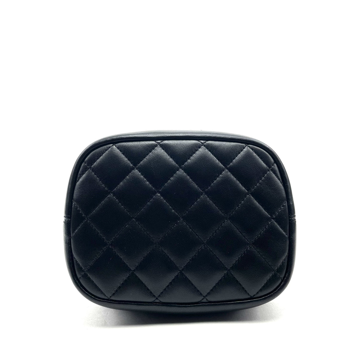 Chanel Logo Charm CC Lambskin Drawstring Bucket Bag - photo 6