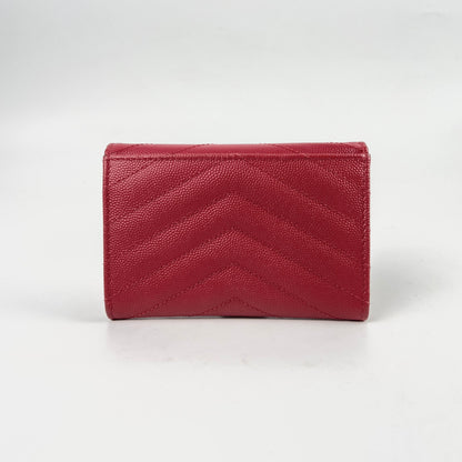 Saint Laurent Matelasse Small Envelope Wallet Red - photo 2