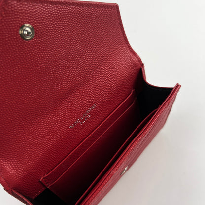 Saint Laurent Matelasse Small Envelope Wallet Red - photo 8