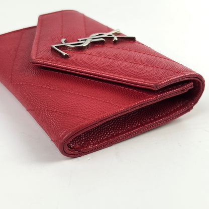 Saint Laurent Matelasse Small Envelope Wallet Red - photo 12